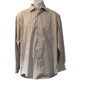 Joseph‎ Abboud Mens Classic Fit No Wrinkles Dress Shirt 16 34 35 Egyptian Cotton